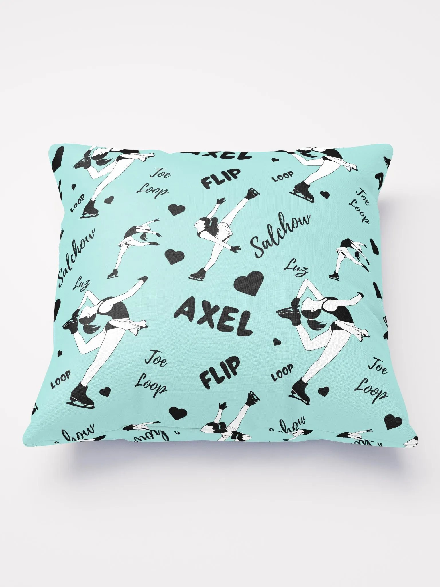 Ice Skating Passion Pillow Light Blue product image (2)