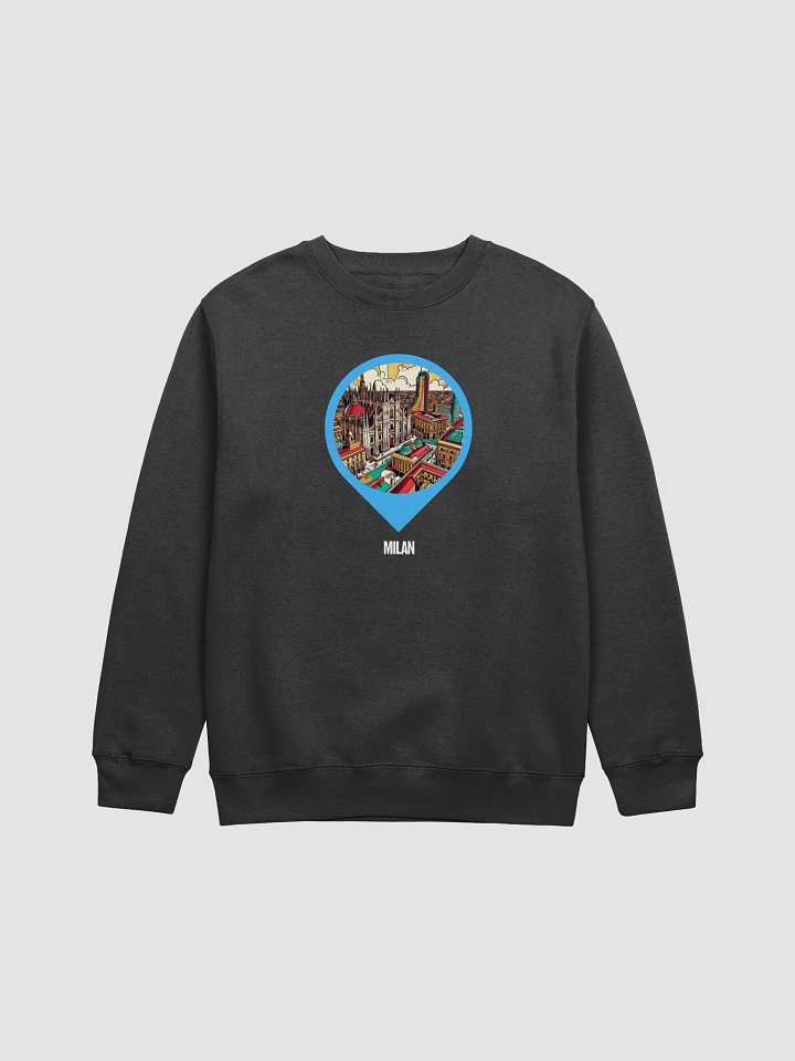 Lane Seven Premium Crewneck Sweatshirt | AI Design Milan city product image (1)