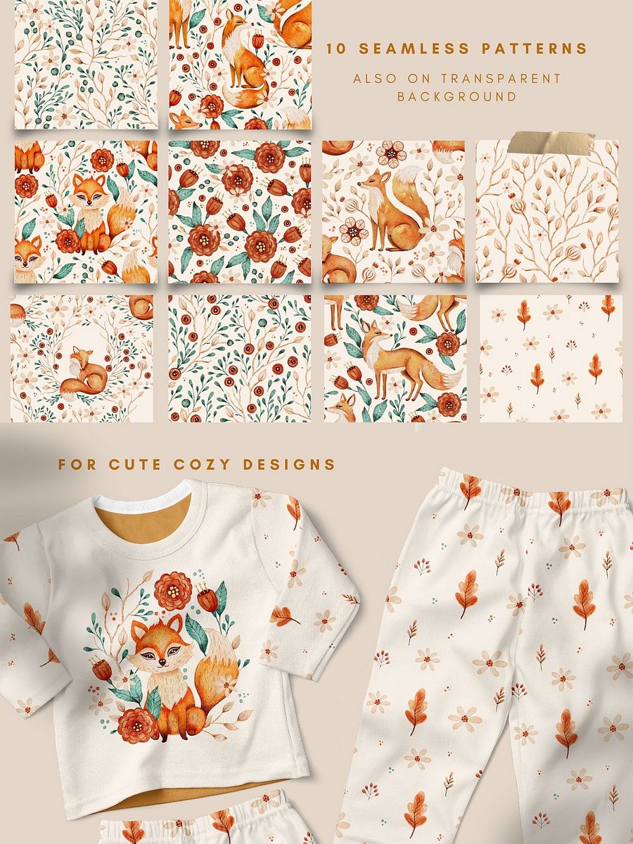 Charming Fox - Fall Watercolor Bundle product image (4)