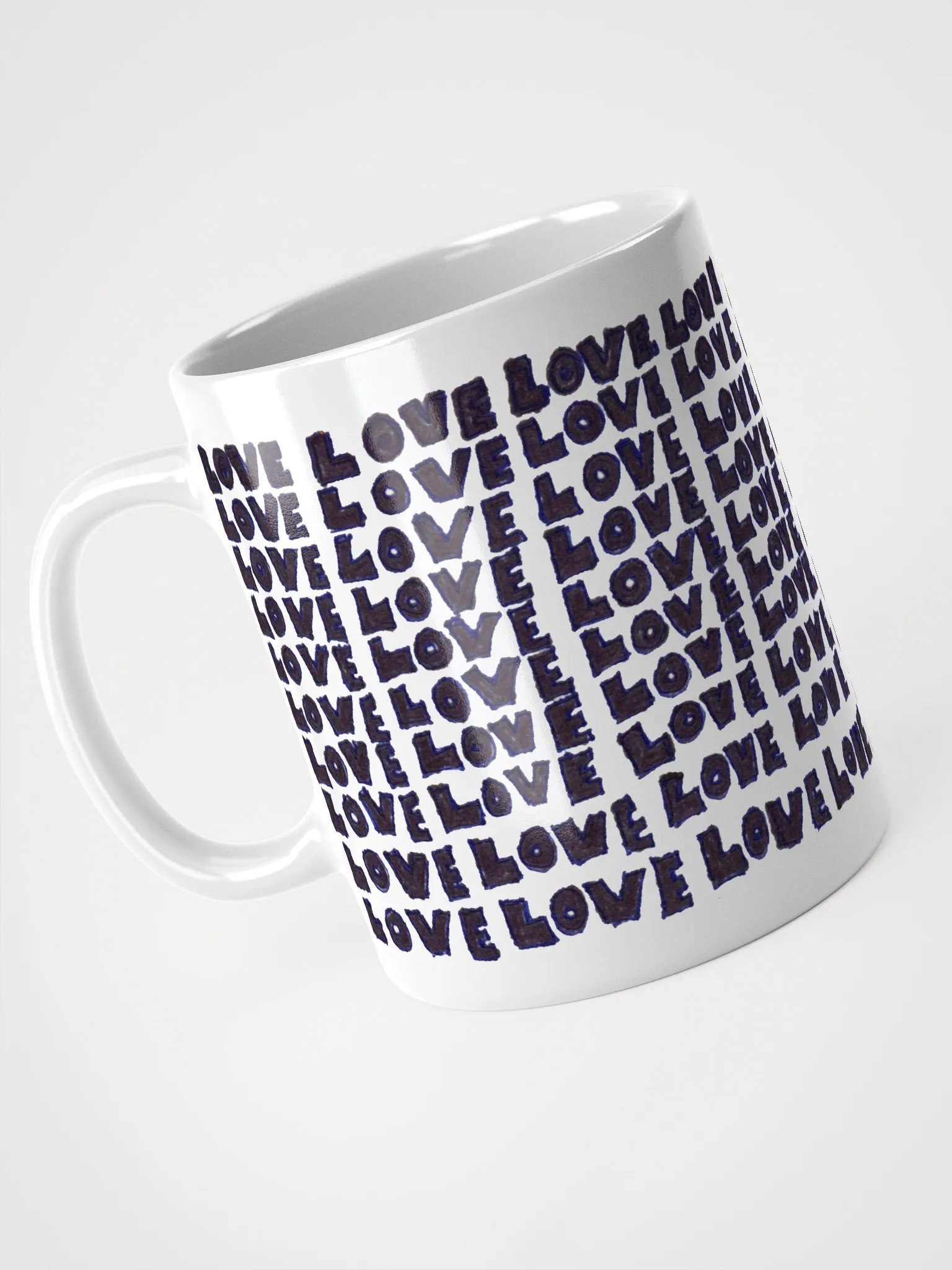 Love White Glossy Mug product image (3)