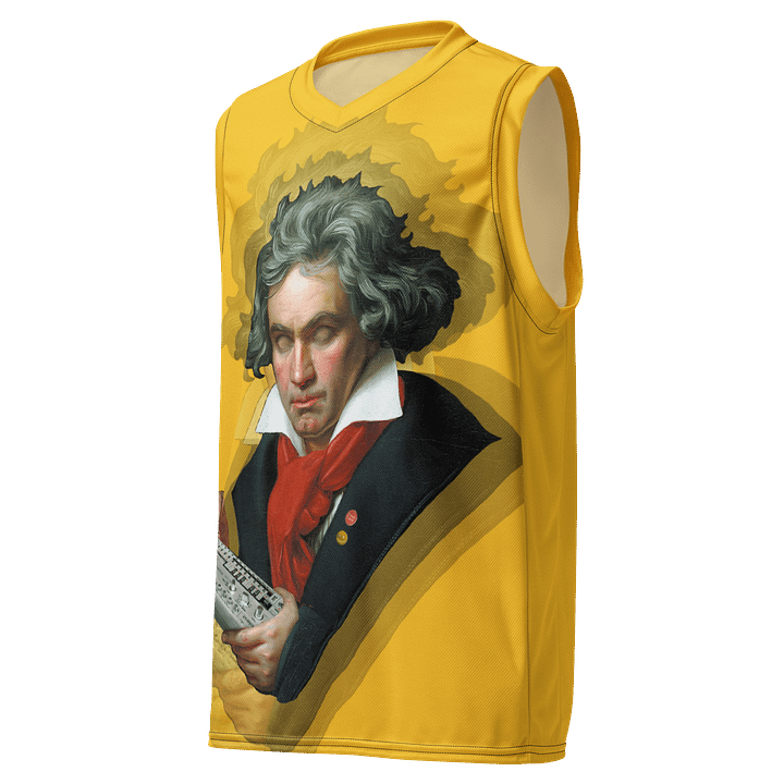 Roland van Beethoven by Frank Fonik (TB 303) classic synth Tribute Unisex Basketball Jersey product image (2)