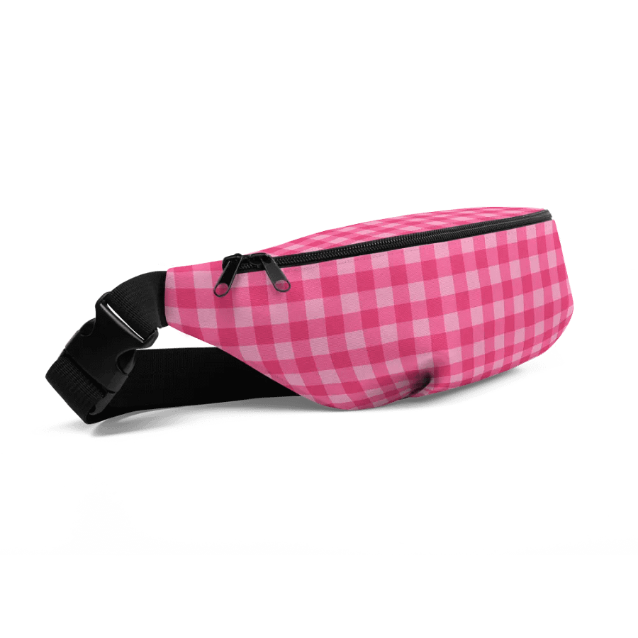 Bright Pink Checkered Plaid Fanny Pack product image (3)