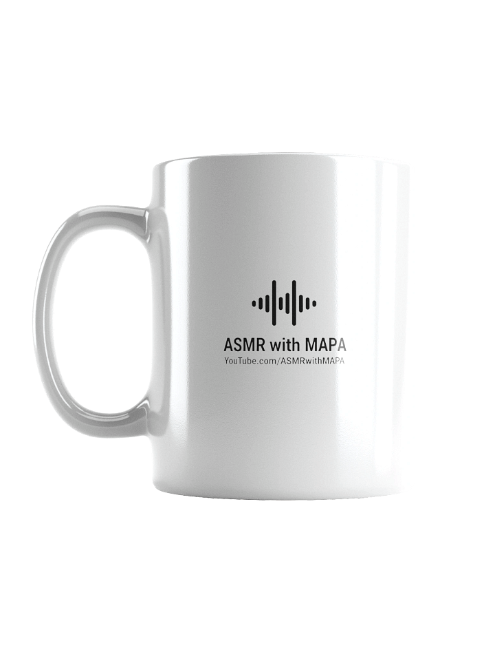 ASMR with MAPA White Mug – Black Soundwave Logo & Text (11oz, 15oz, 20oz) product image (1)