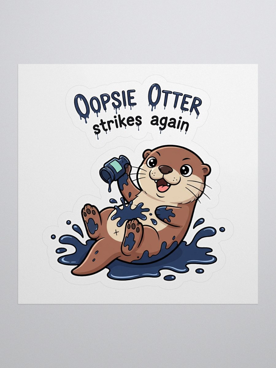Otter Spilled the Ink Kiss Cut Sticker product image (1)