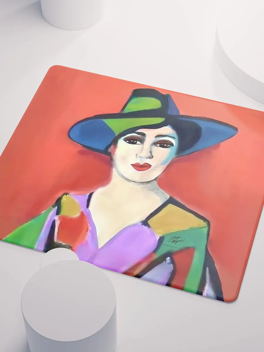 Donna with Hat Gamers Mouse Pad product image (3)