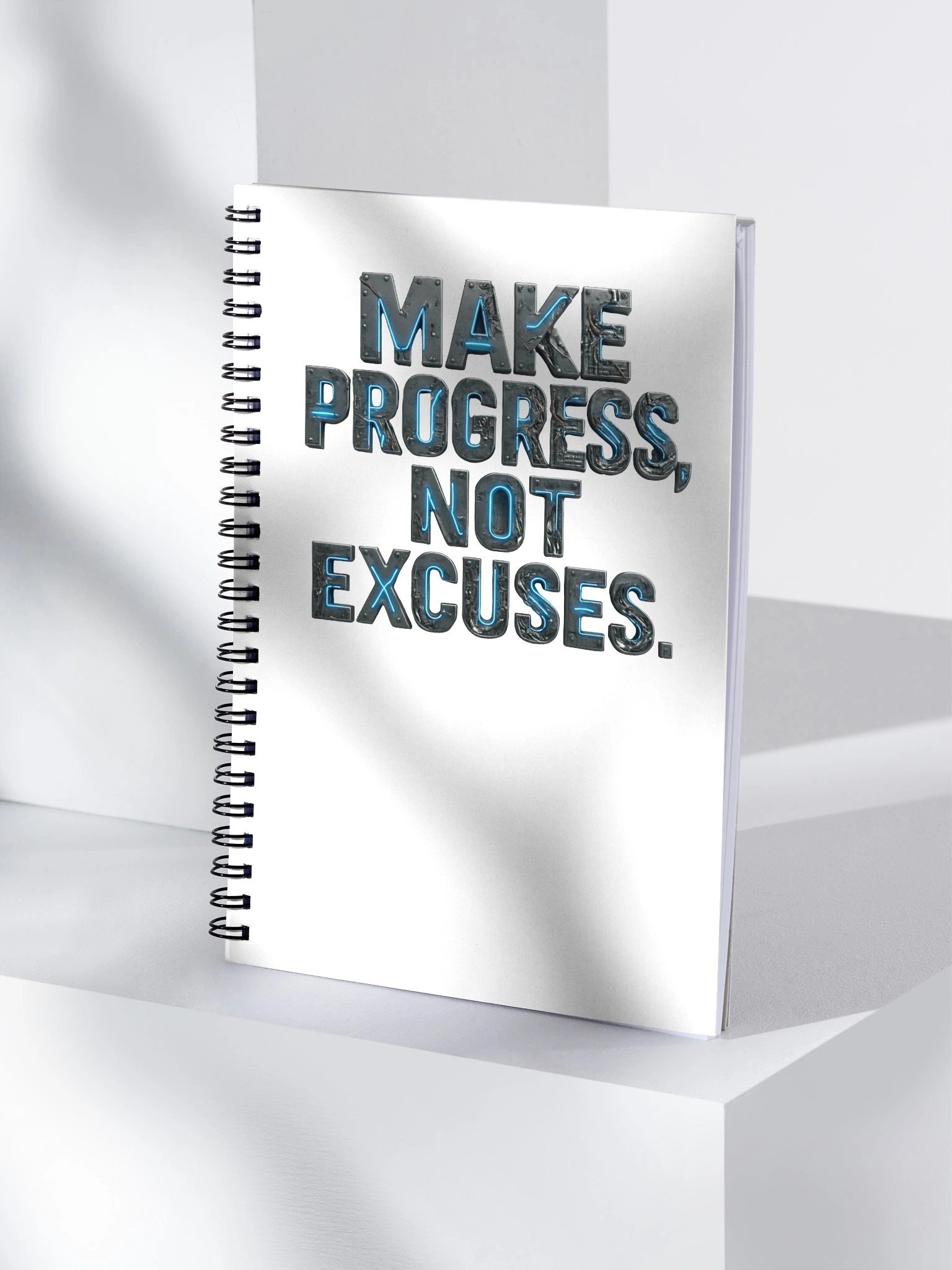 Make Progress, Not Excuses Spiraled Notebook product image (4)