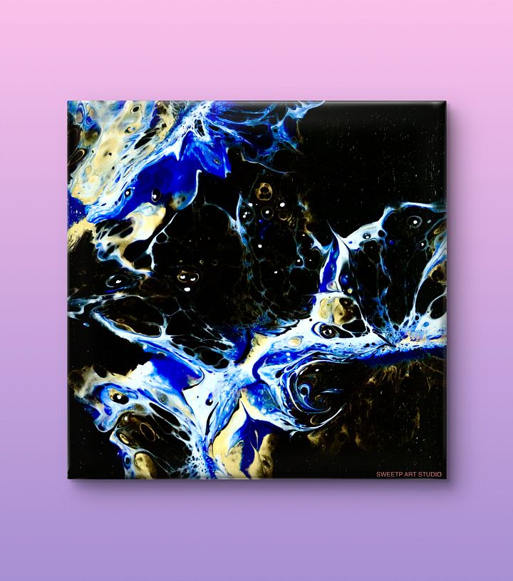 Creatures Of The Water Splash | Original Canvas Painting product image (1)
