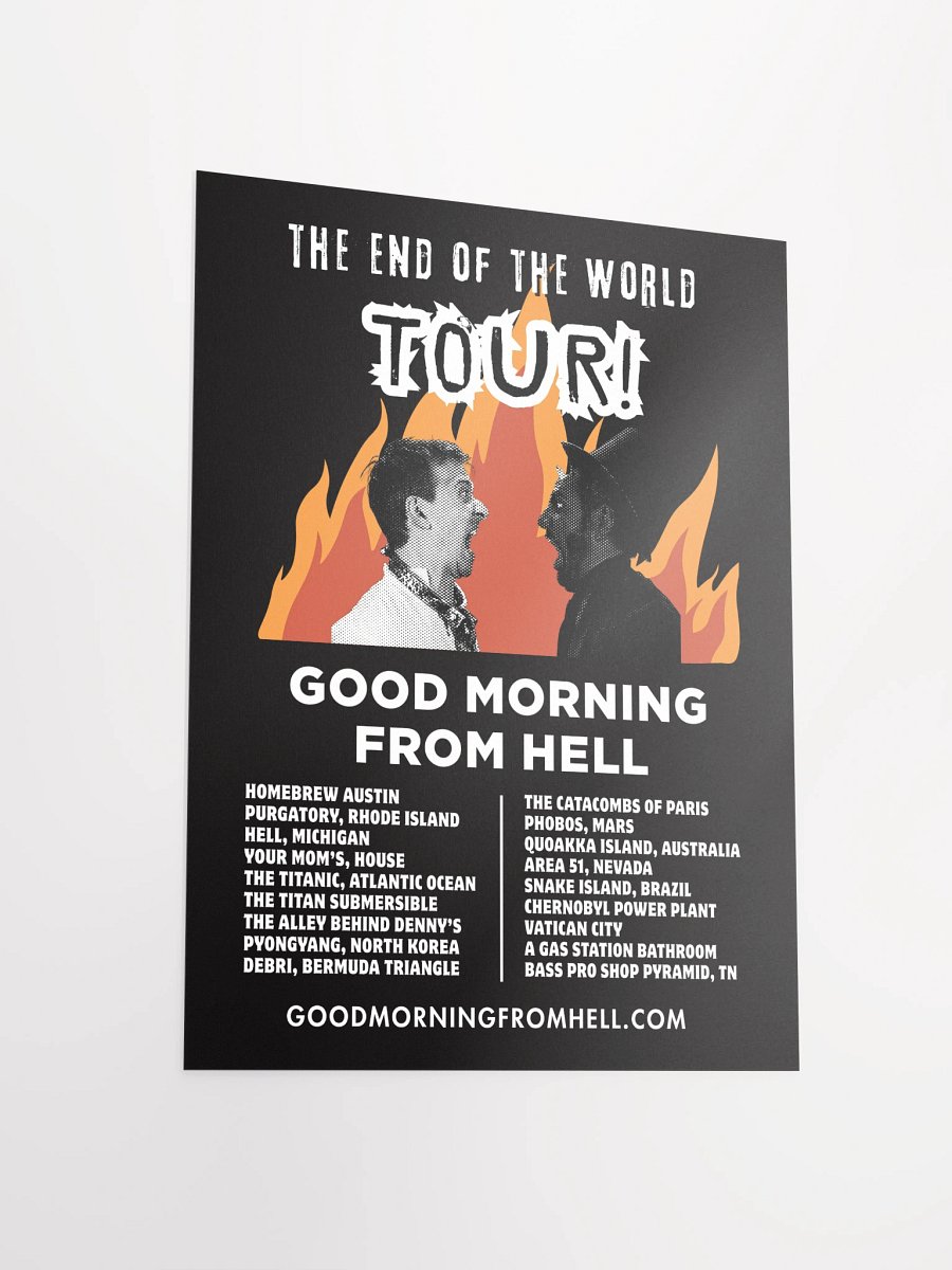 Homebrew Austin Exclusive - The End of the World Tour Poster! product image (3)