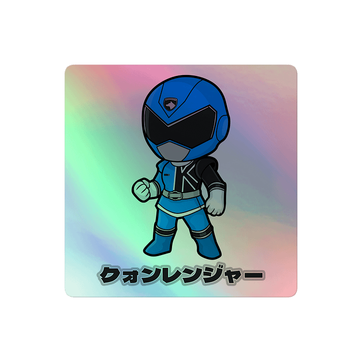 Kwonranger Holographic Sticker (w/Japanese logo) product image (2)