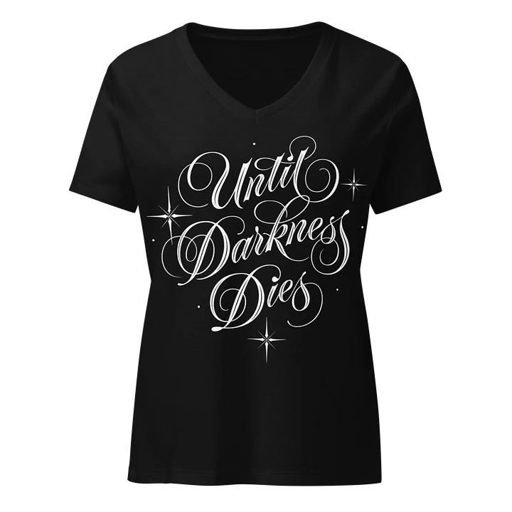 Until Darkness Dies (simple design) Bella+Canvas Women's Relaxed V-Neck T-Shirt product image (1)