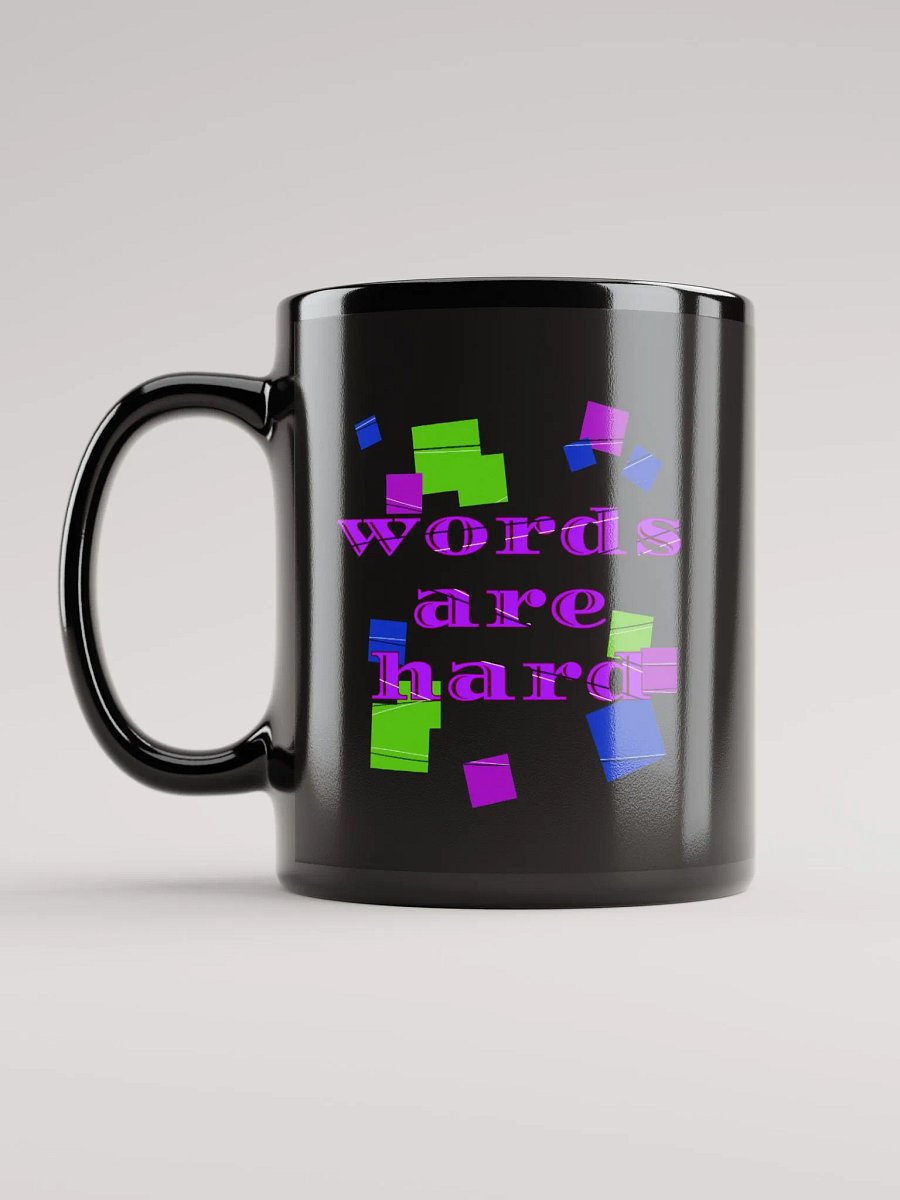 words are hard mug solid color product image (11)
