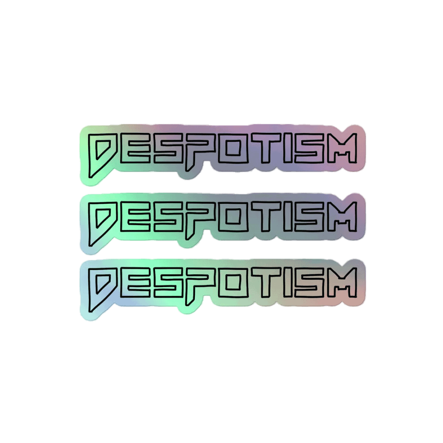 DESPOTISM Logo Holographic Sticker Sheet product image (1)