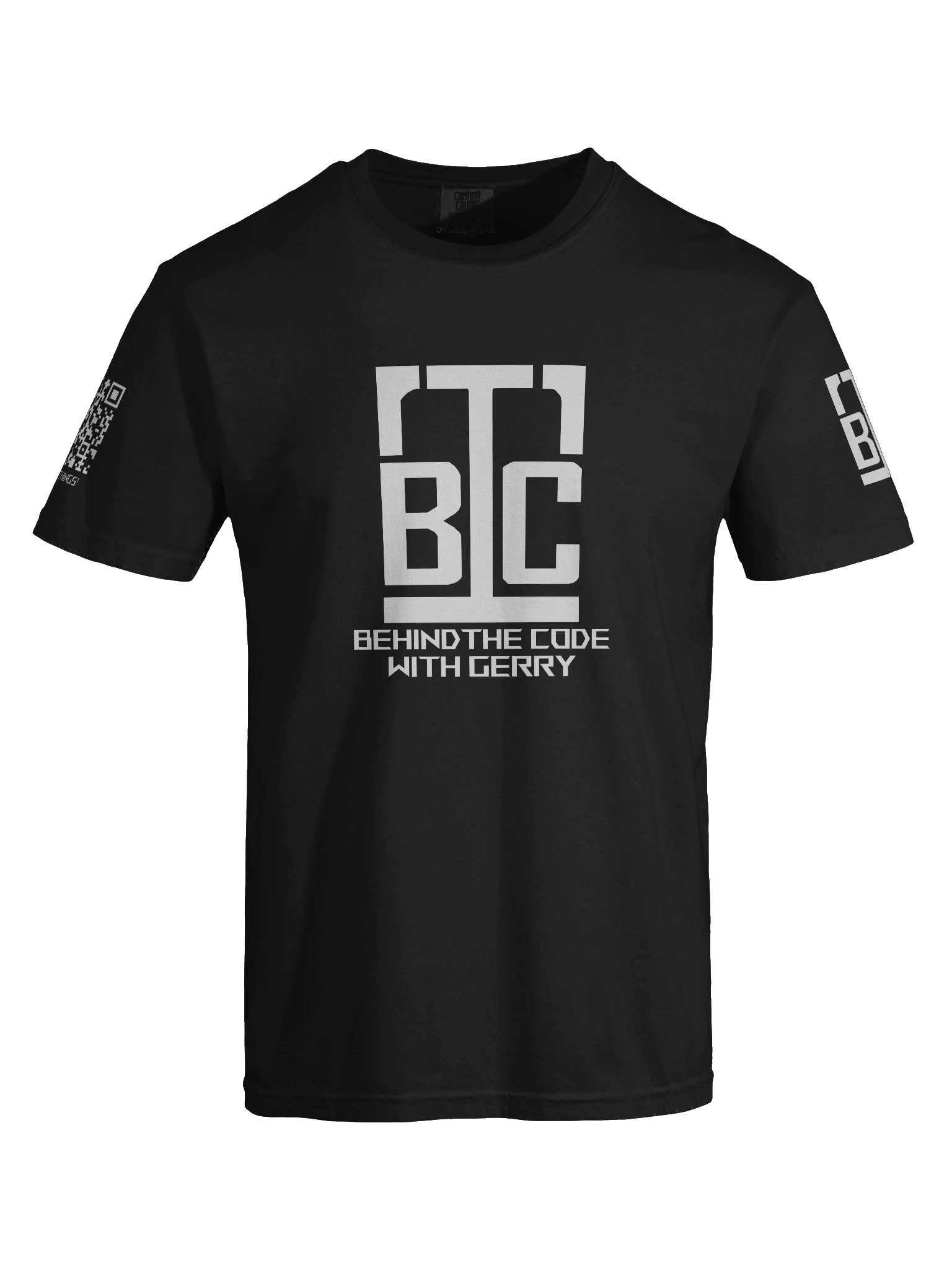 BLACK Ultra-Soft Cotton Tee - I BUILD THINGS! (Sleeve Print) product image (7)