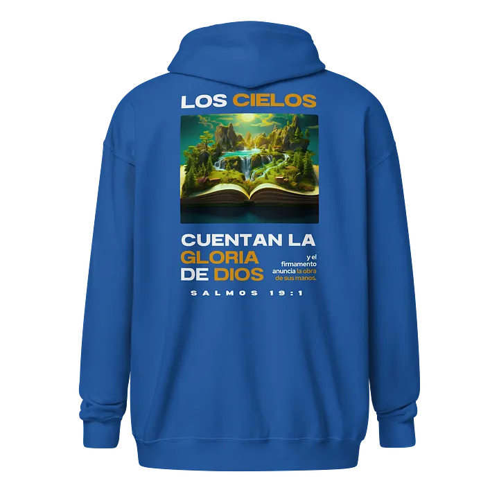 Sudadera Unisex con Capucha y Cremallera | Los Cielos cuentan la gloria de Dios product image (1)