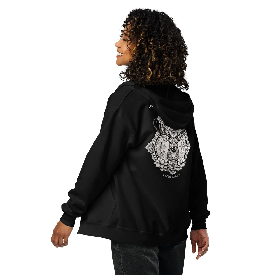 Married To A Vixen Always Together Stag and Vixen Mandala Back Print Zippy Hoodie product image (46)