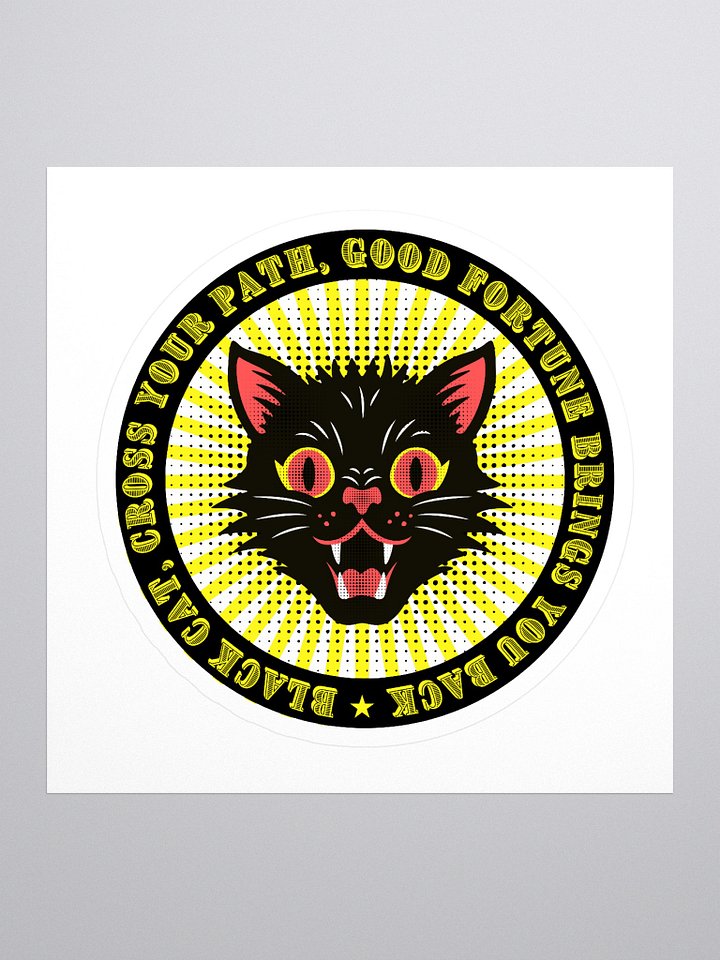 Lucky Black Cat Kiss Cut Stickers product image (1)