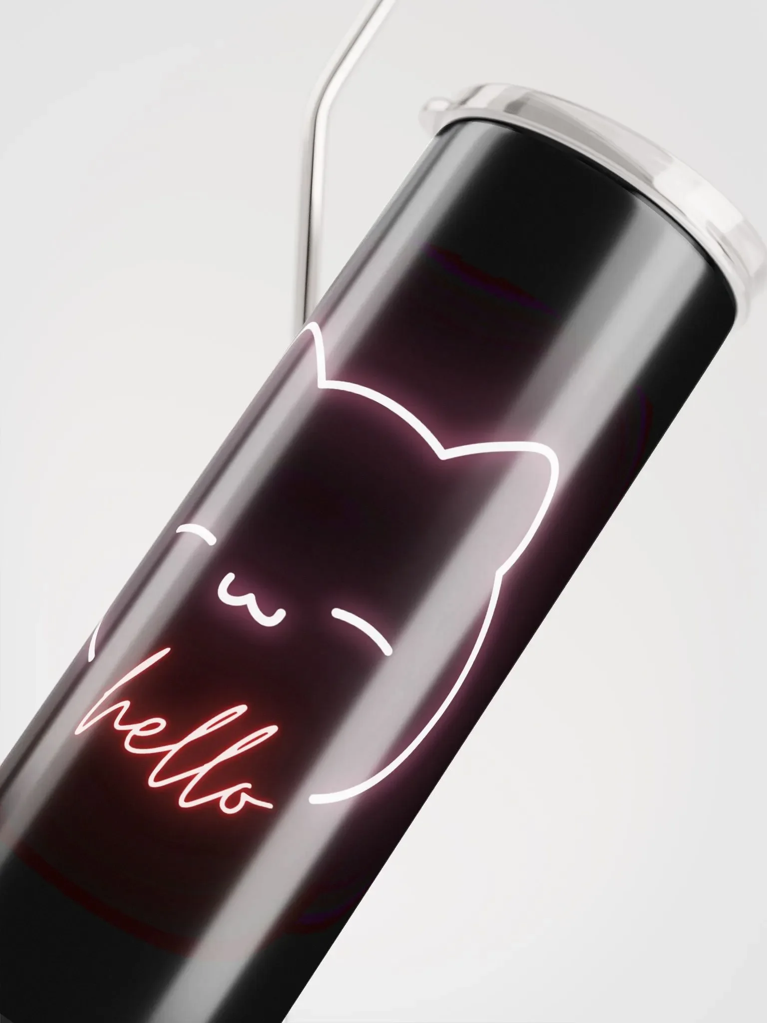 Neon Hello Cat Stainless Steel Tumbler product image (5)