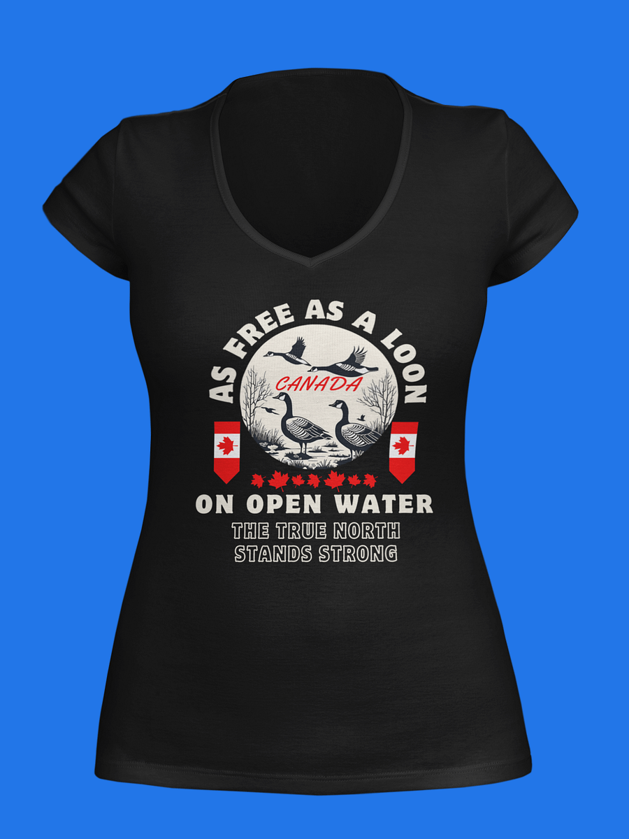 Canadian Geese Freedom V-Neck Tee product image (13)