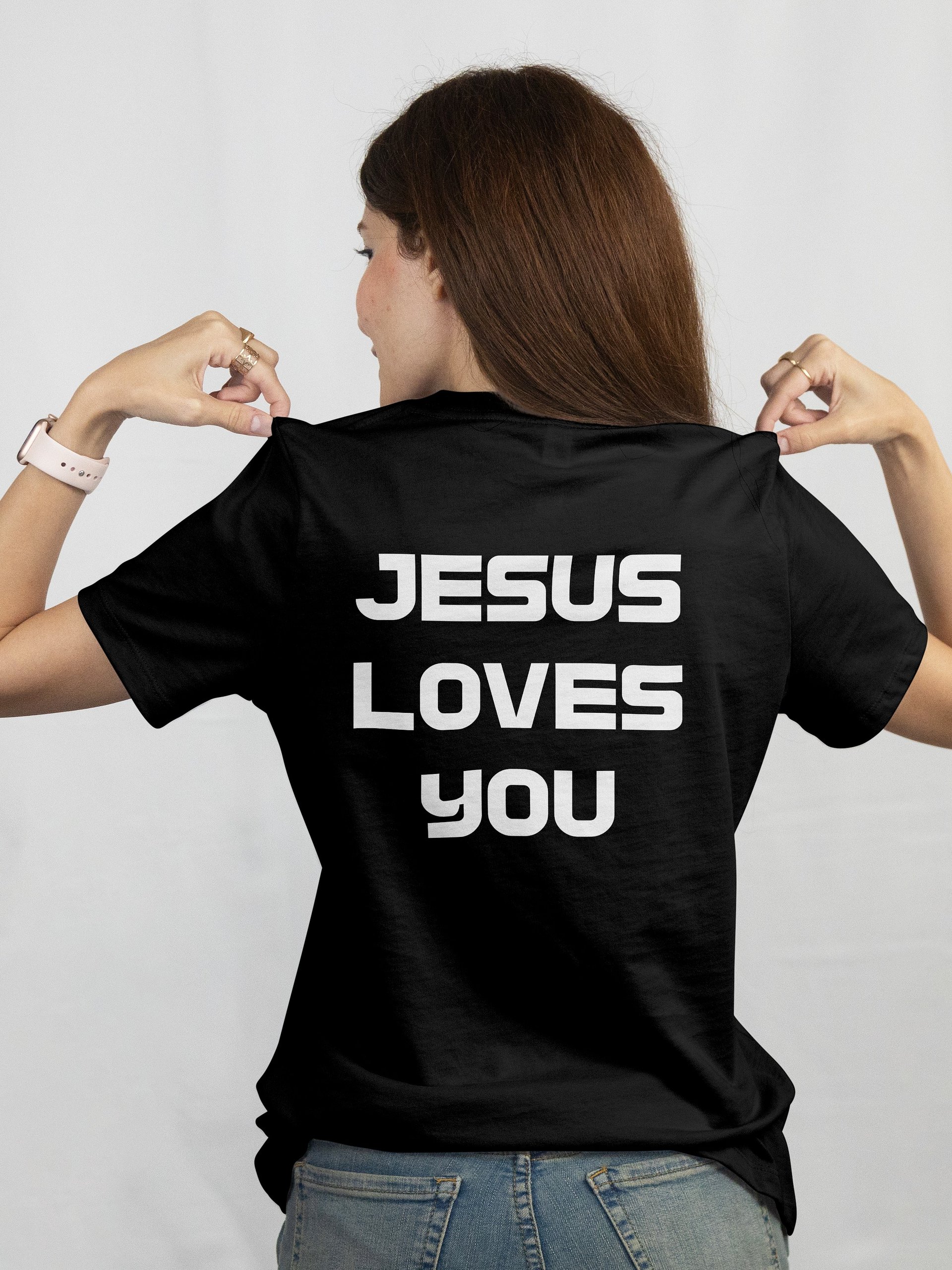 YHWH Heavyweight Tee - Bold Faith "Jesus Loves You"" product image (1)