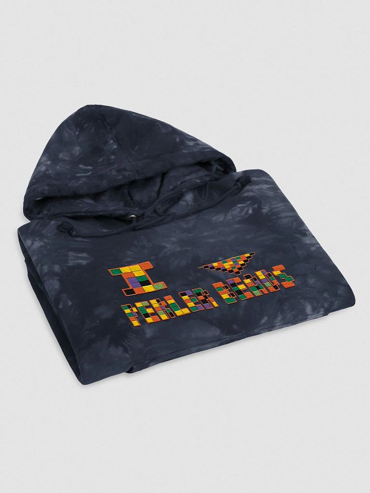 I Heart Perler Bead Tie Dye Hoodie product image (2)