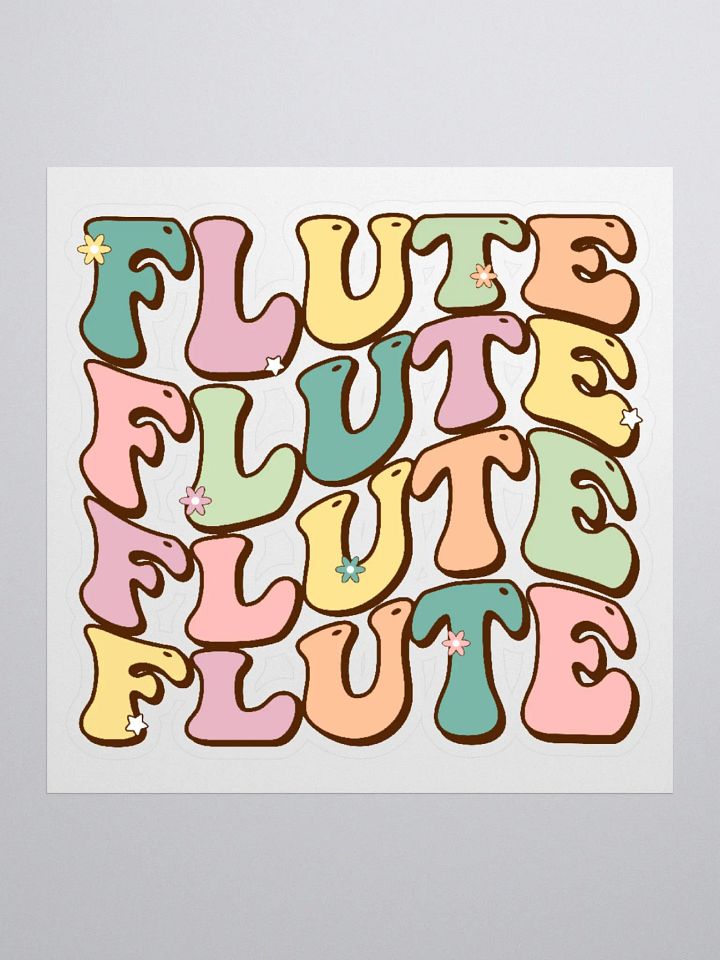 Groovy Wavy Flute Sticker Pastel Font product image (1)