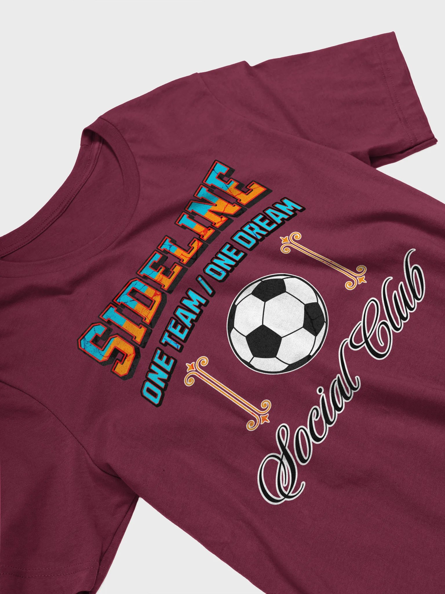 Sideline One Team One Dream Social Club Soccer Graphic Tee product image (2)