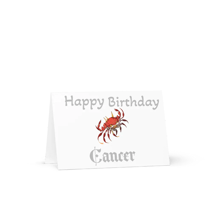 Zodiac Crab Birthday Greeting Card product image (1)