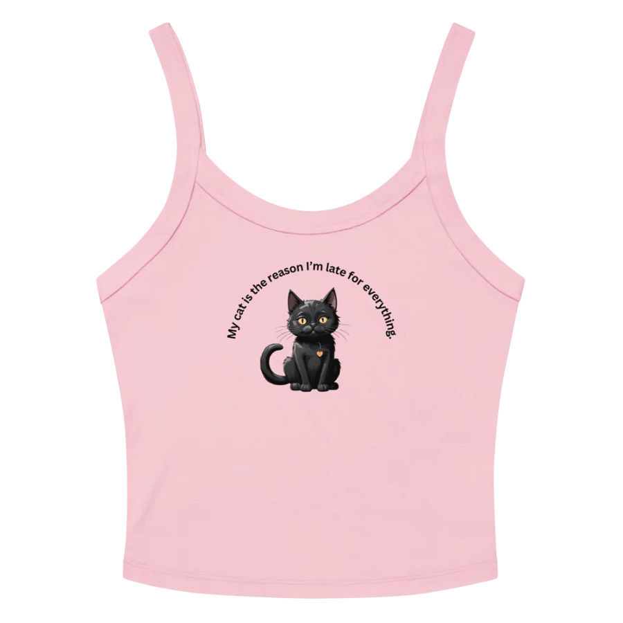 Cute Black Cat Illustration Women's Tank Top product image (2)