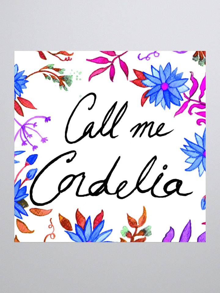 Call Me Cordelia – Blue Flowers Sticker product image (1)