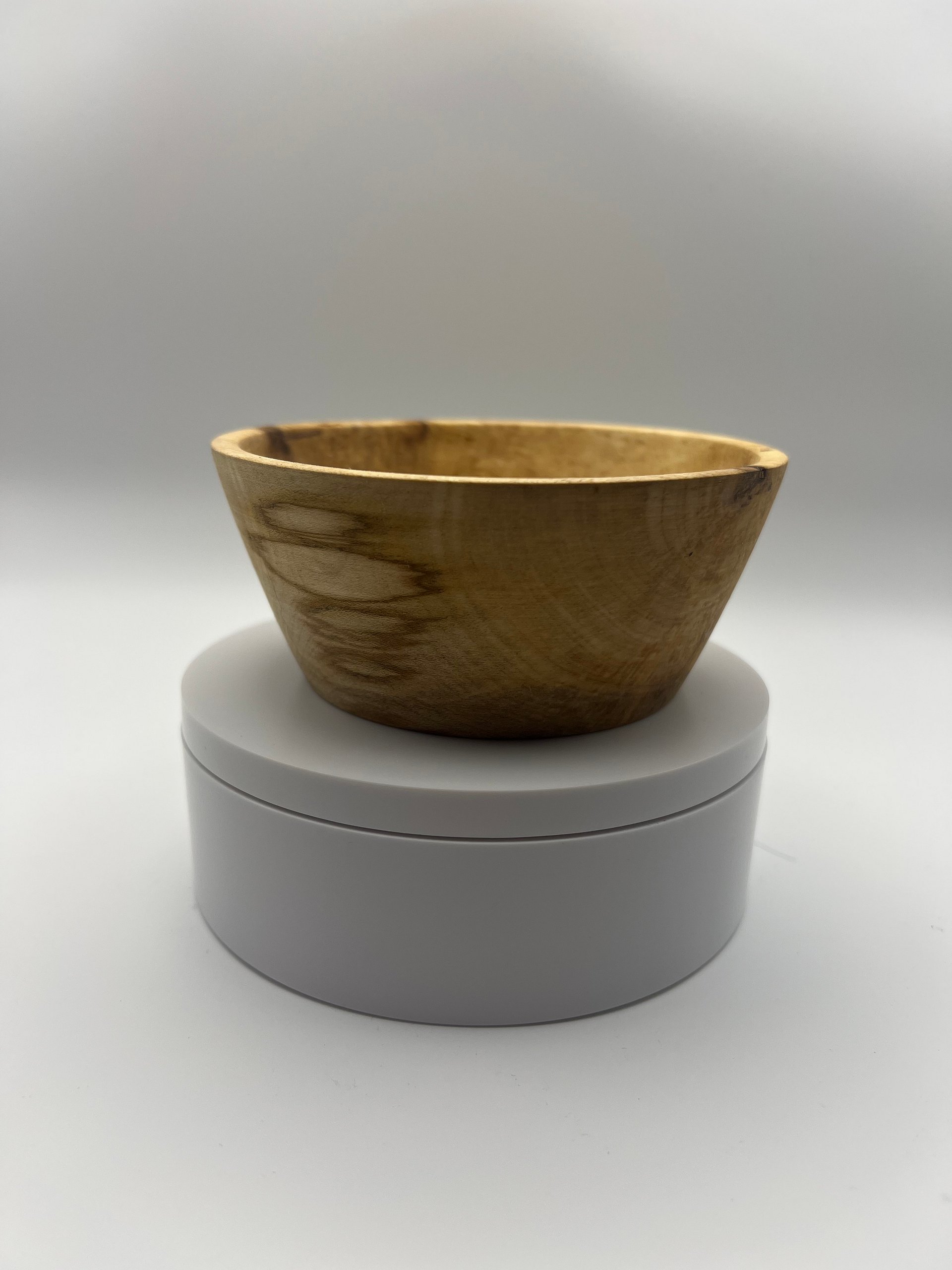 Handturned Spalted Maple Catch-All — Storm Wood | 4.25-Inch product image (4)