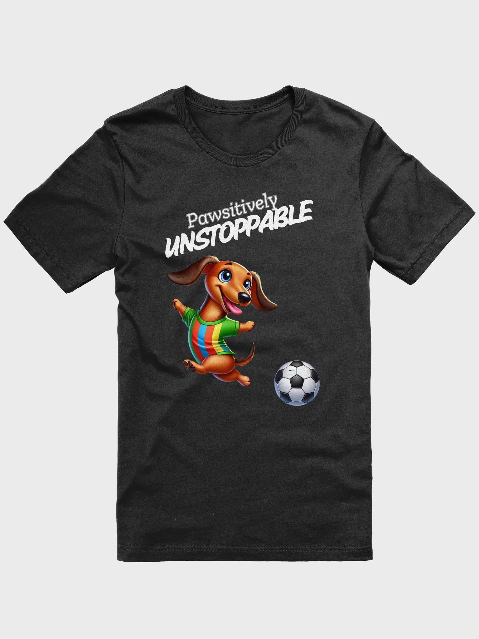Pawsitively Unstoppable – Soccer Dachshund Tee product image (1)