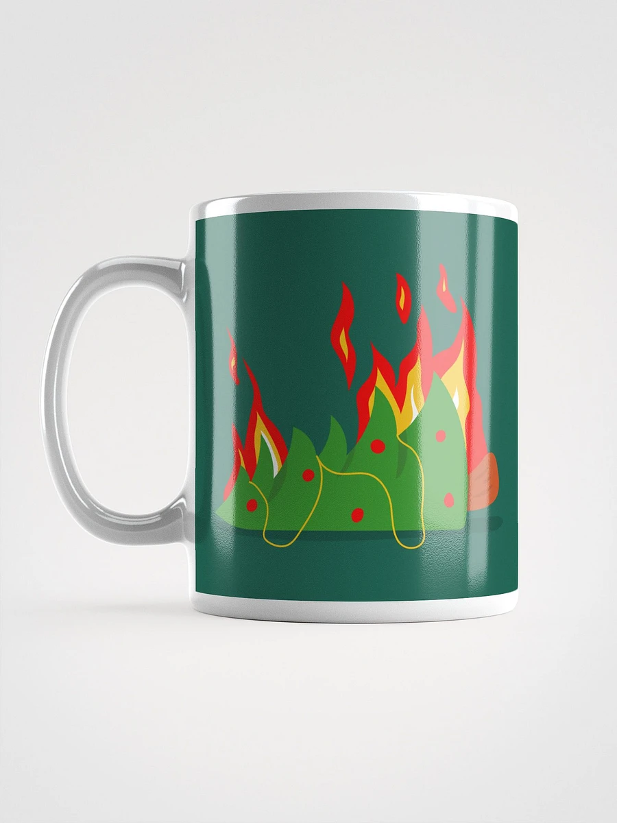 Xmas Hater Ceramic Mug - Humorous 11 oz or 15 oz Coffee Cup with Burning Tree Design product image (12)