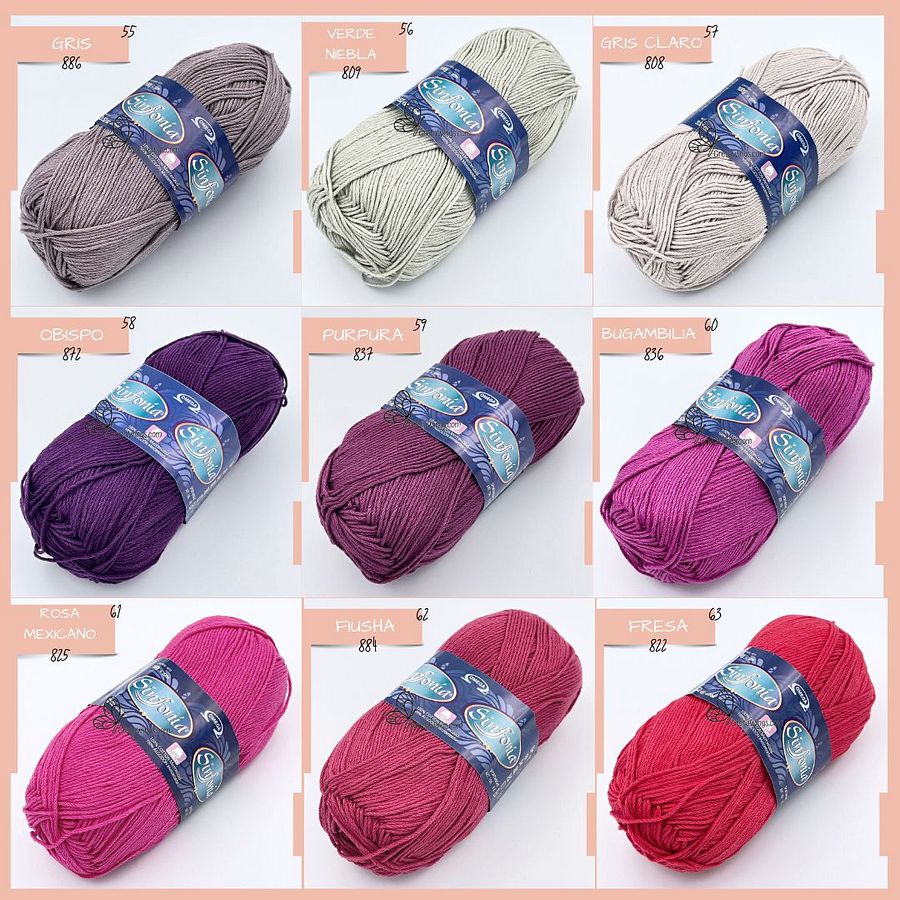 SINFONIA – Premium Mercerized Cotton Yarn🧶 [100g]100% Mercerized Cotton product image (8)