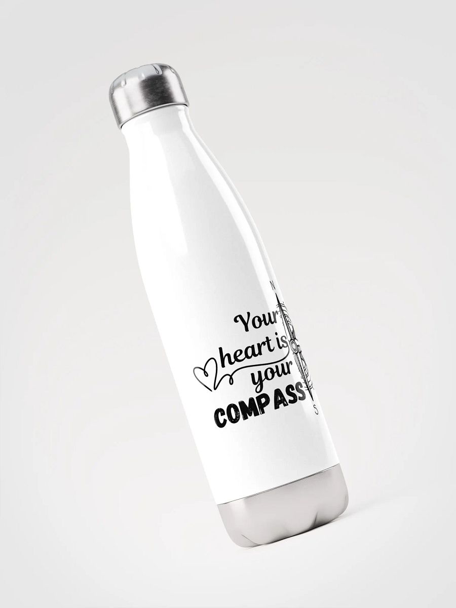 'Your Heart's Your Compass' Steel Water Bottle product image (5)