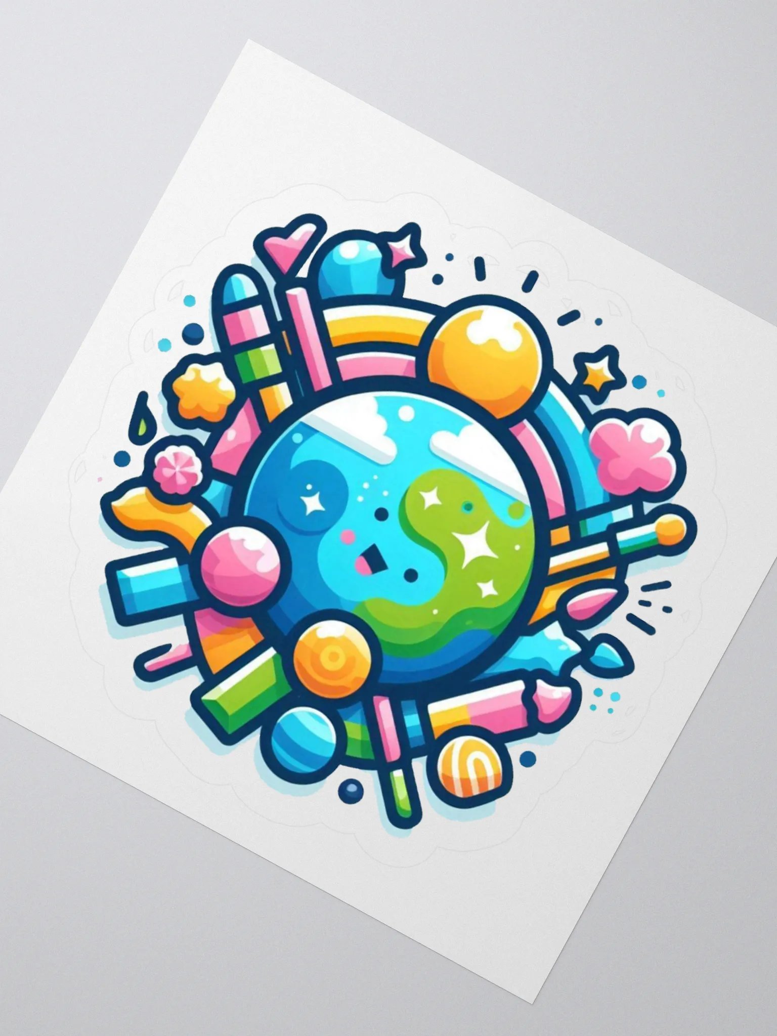 Joyful Earth Kiss Cut Stickers product image (7)