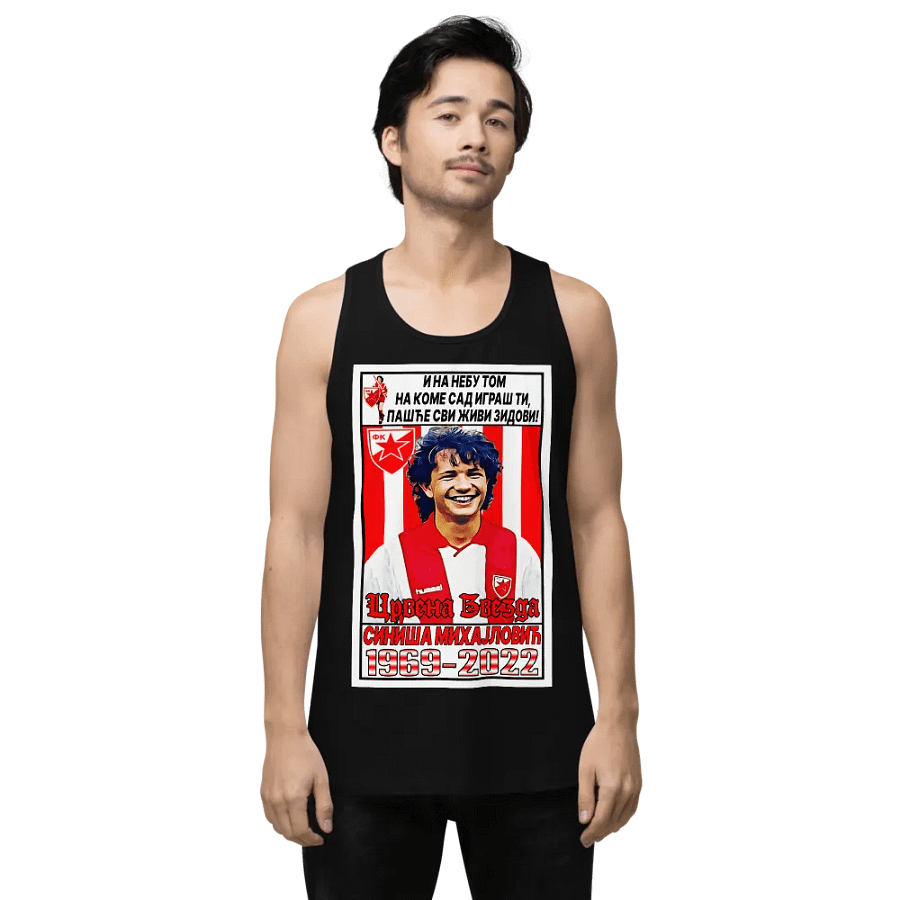 Siniša Mihajlović (FK Crvena Zvezda) #5 Cotton Heritage Men's Premium Tank Top product image (1)