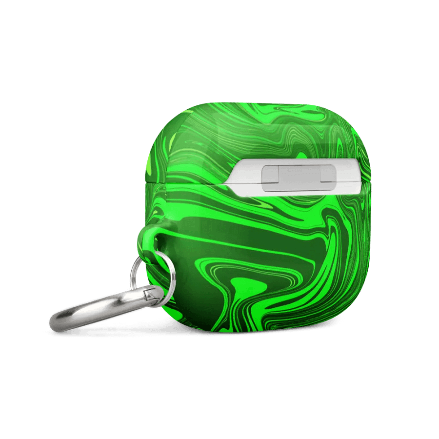 Case for AirPods® - Different Shades of Green Digital Fluid Art product image (3)