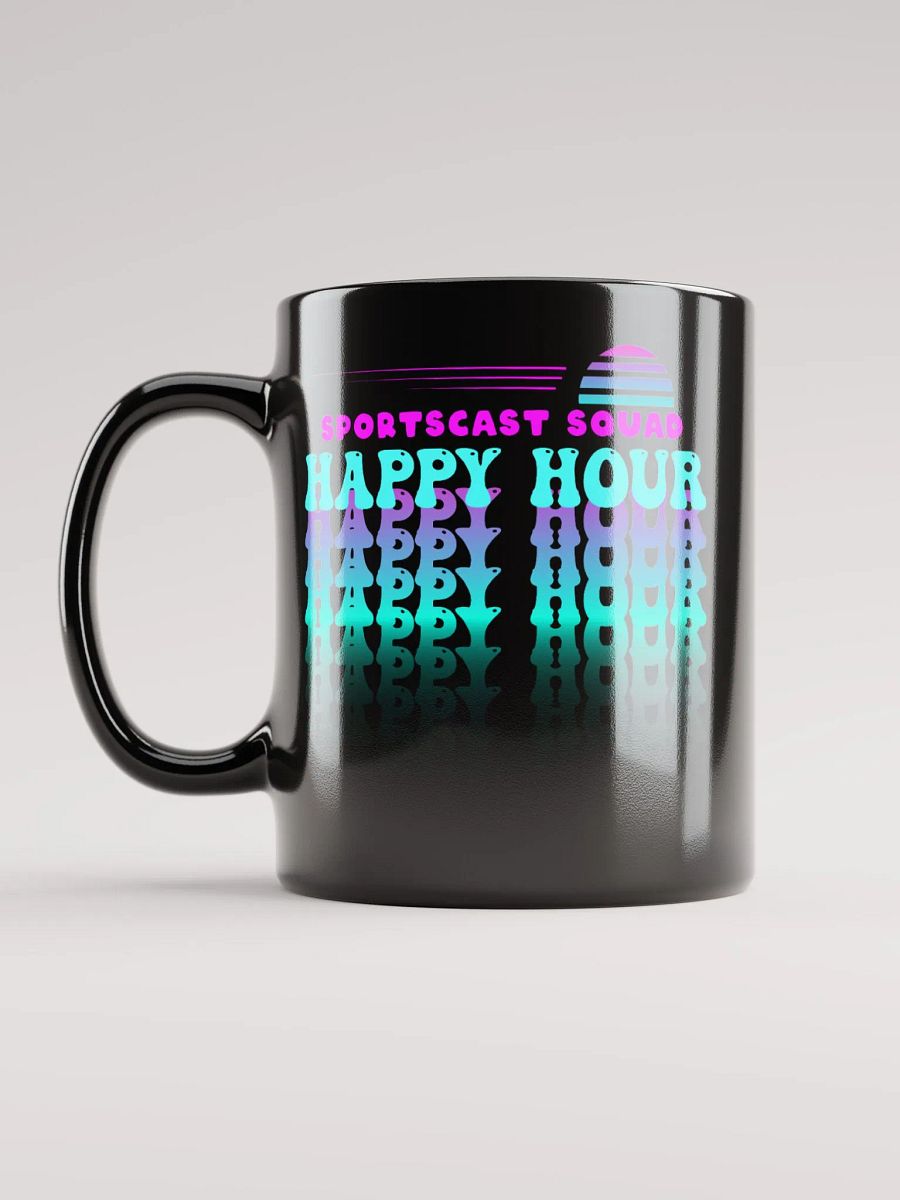 HAPPY HOUR VIBES GLOSSY BLACK MUG product image (1)