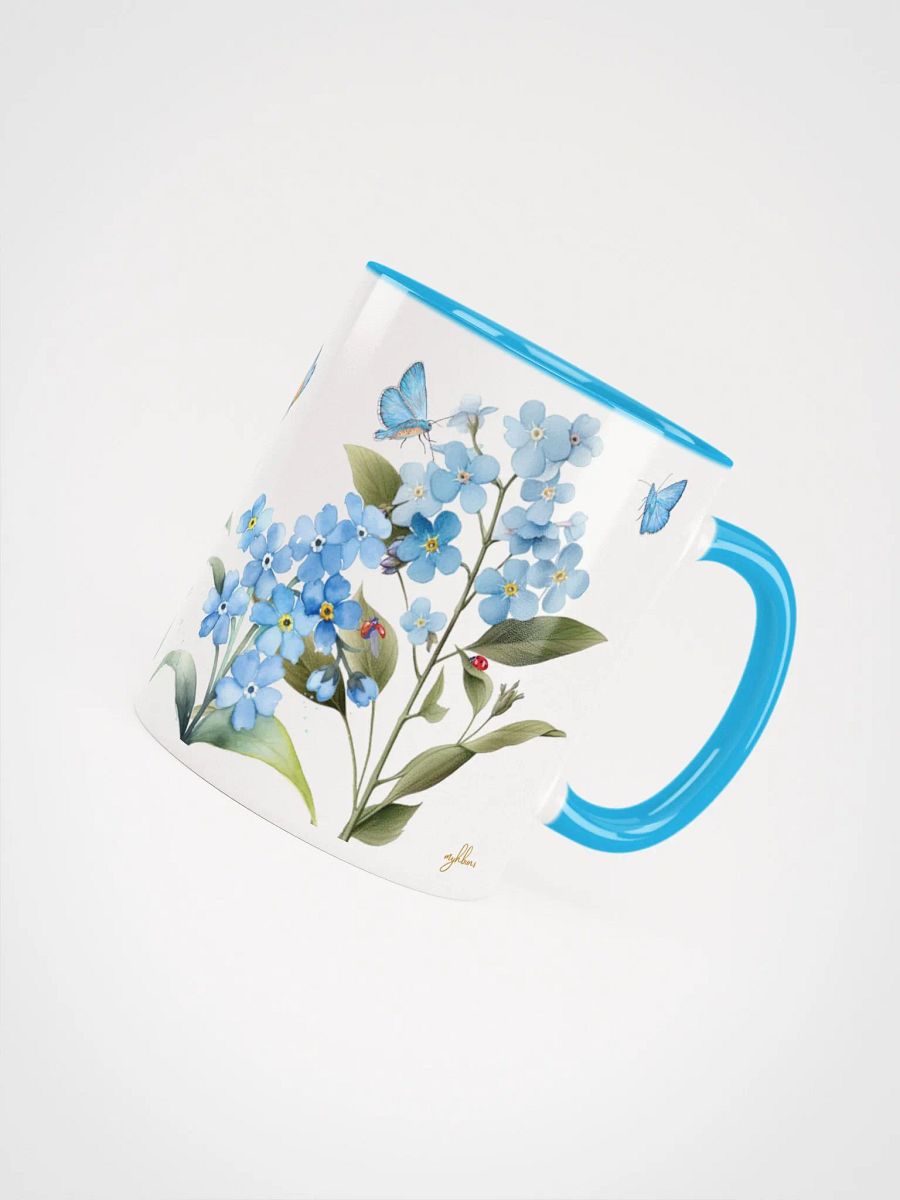Forget-Me-Not Whispers Ceramic Mug | 11oz & 15oz | Dishwasher & Microwave Safe | Vibrant Interior Colors product image (4)