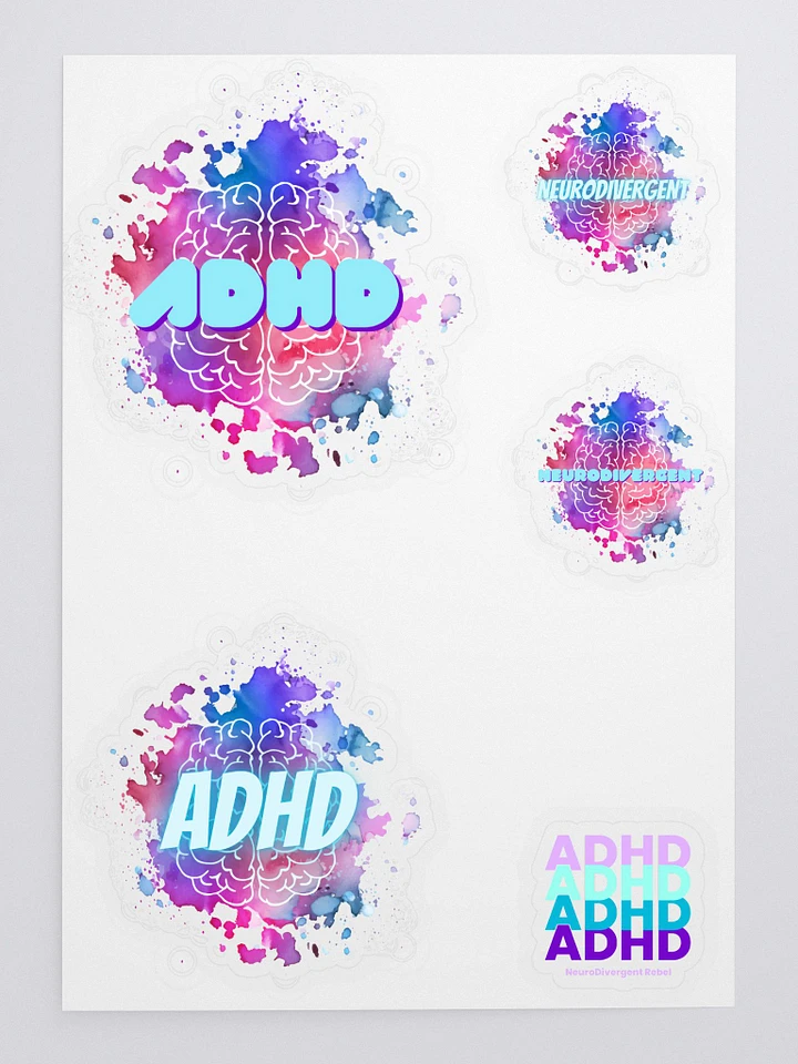 ADHD Pride Kiss Cut Sticker Sheet product image (1)
