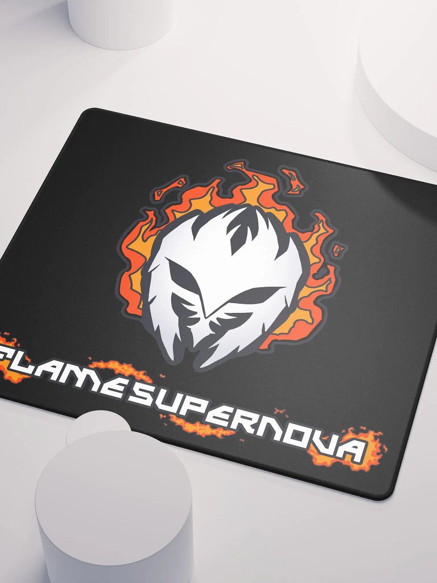 Mask Icon v2 (White) Gaming Mousepad (Black) product image (3)