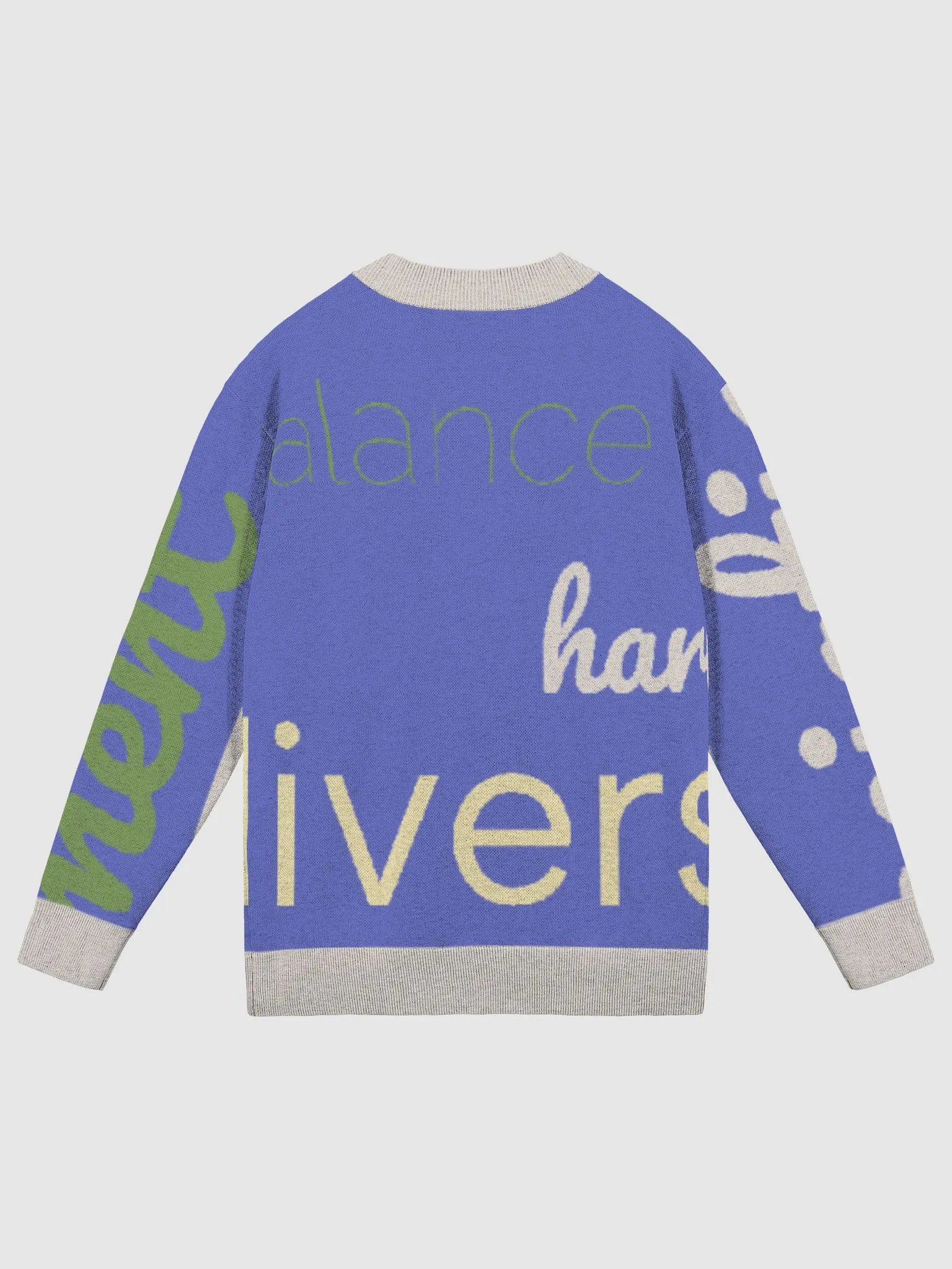 Positive and Negative: Knitted Cardigan Without Pocket product image (2)