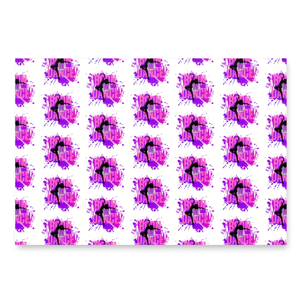 Born To Dance Melodic Moves Her Silhouette Wrapping Paper Set product image (1)
