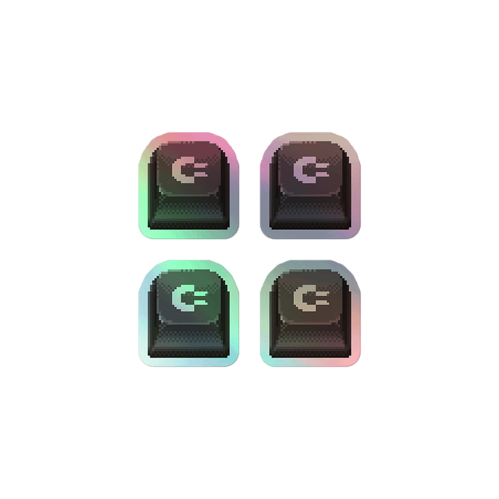 Pixel 64 Key Holographic Sticker Sheet product image (1)