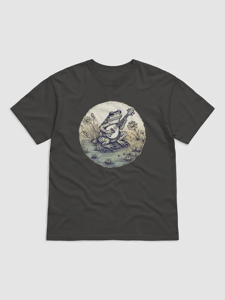 Vintage-Style Frog with a Banjo in a Field of Wildflowers and Daisies T-Shirt | Cottagecore & Goblincore Shirt Design product image (21)