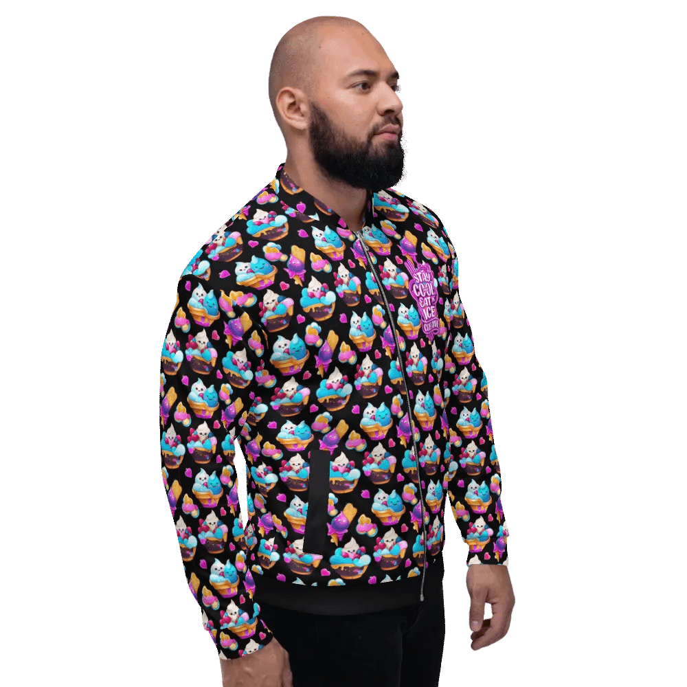 Ice Cream Pattern All Over Print Bomber Jacket product image (6)