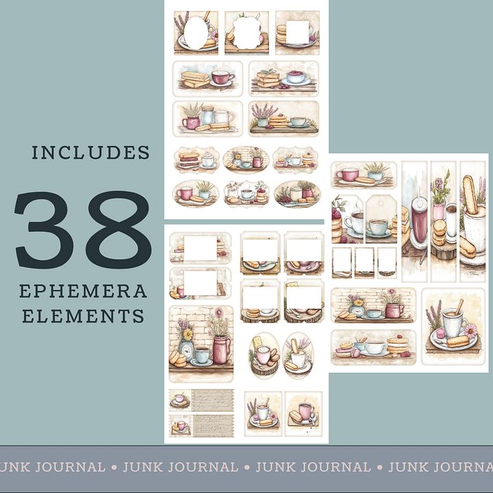 Coffee & Biscuits - Printable Ephemera Set 1 V5 product image (2)