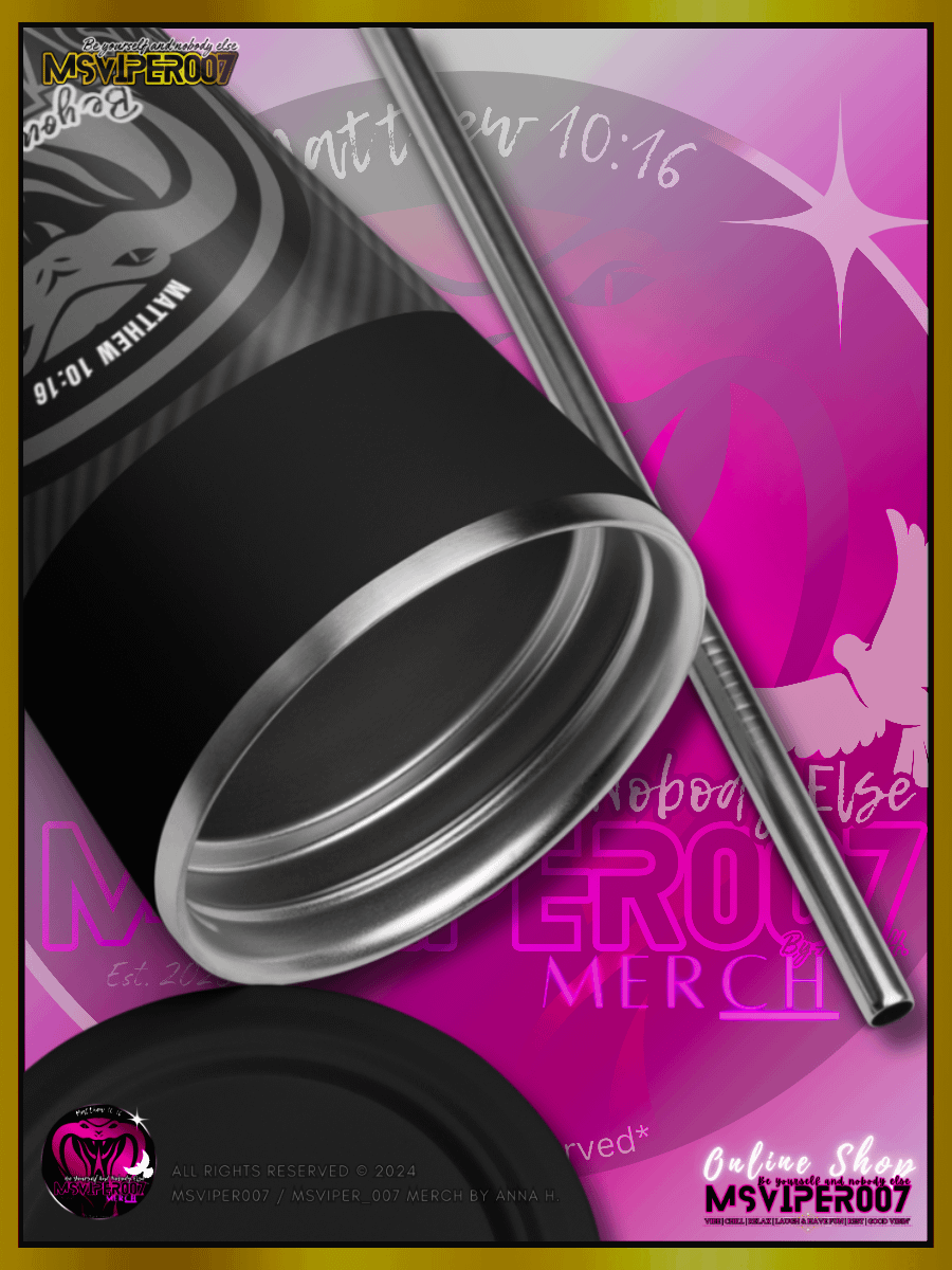 Tumbler - "MsViper_007™ Brand [gray/blk] - Support&Sport" Insulated Tumbler with a Straw By Anna H. product image (9)
