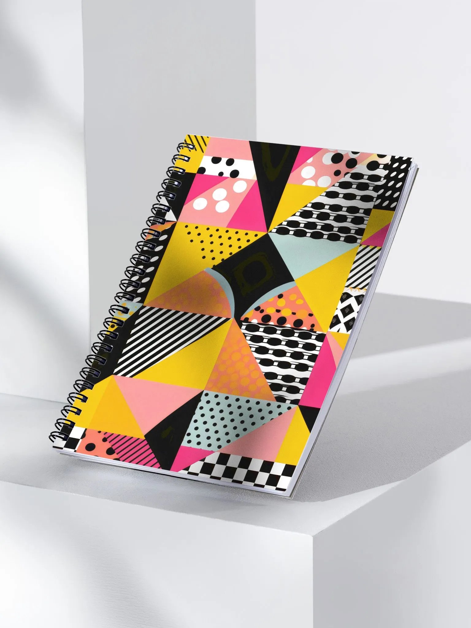 Vibrant Geometric Dreams Spiral Notebook product image (3)