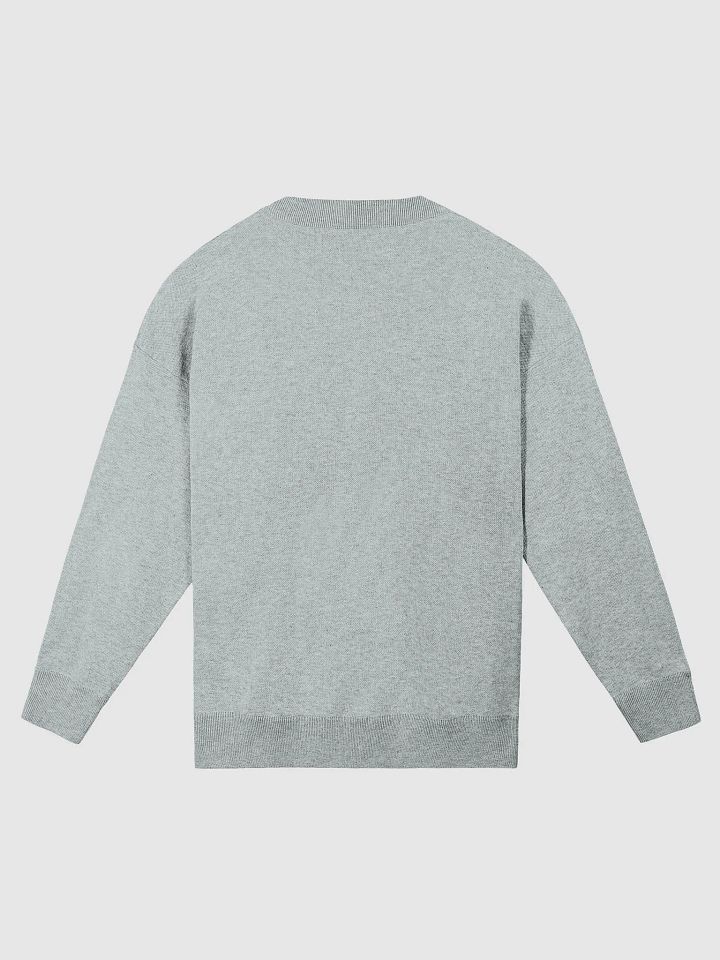 EXCLAIMING MENTALLY (lg. design, white and light blue) knitwear relaxed crewneck product image (9)